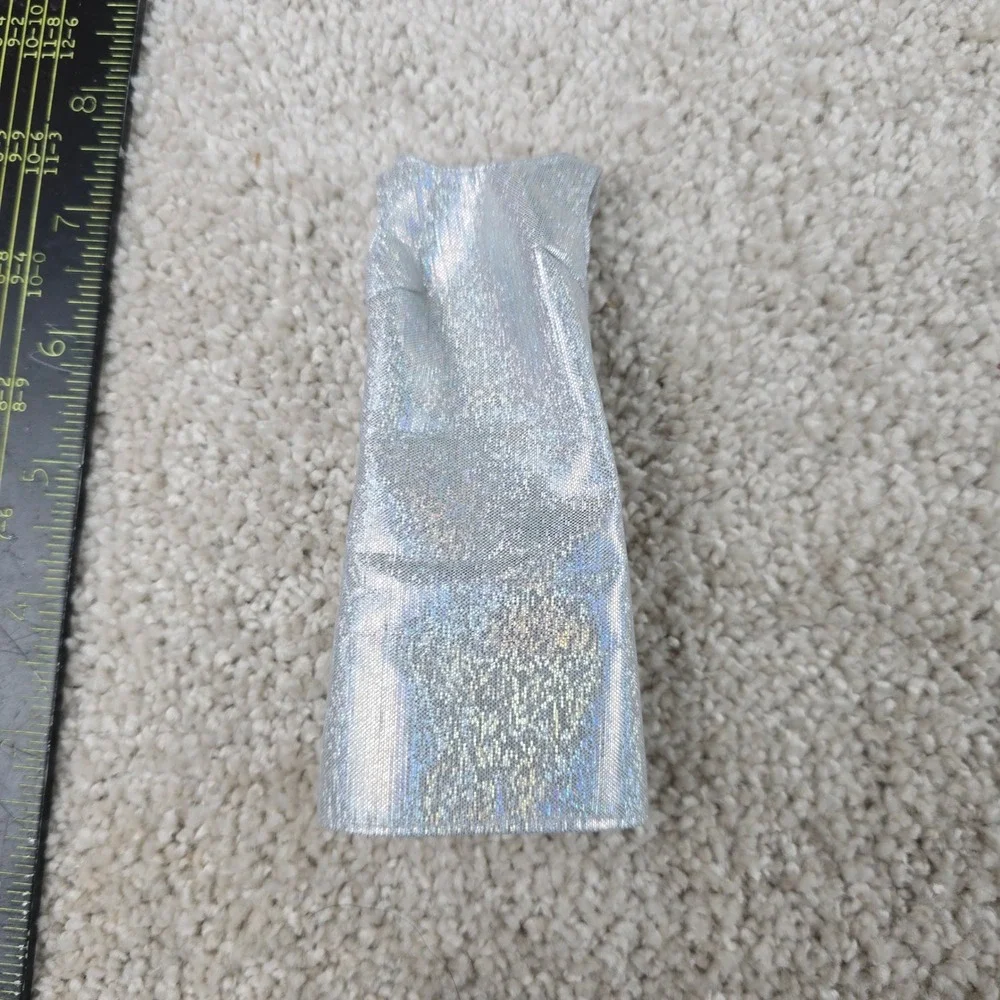 Barbie Doll Dress Silver Metallic Shimmer Sleeveless A-Line Fashion Accessory
